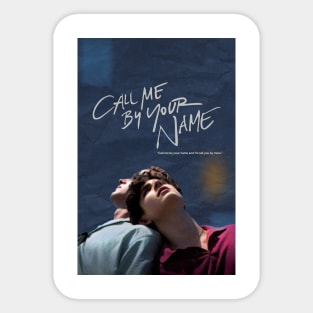 Call me by your name: Movie poster Sticker